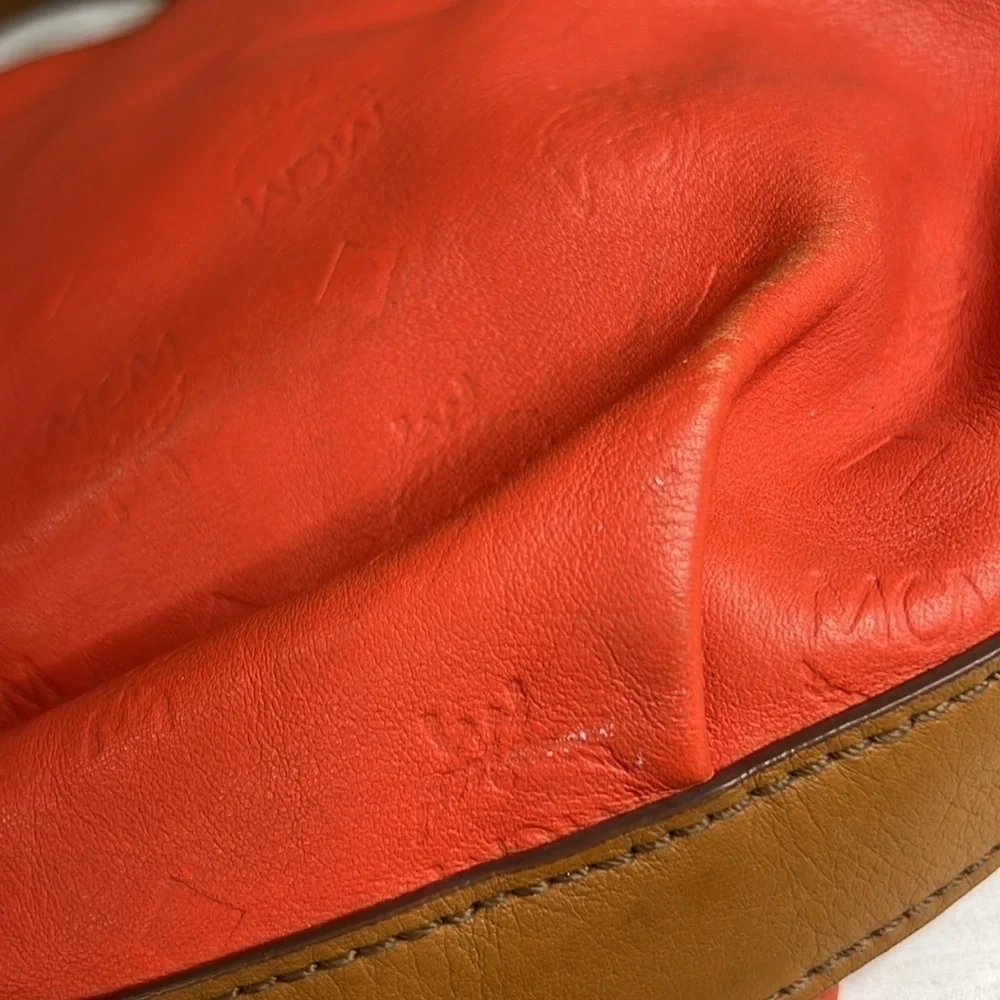 MCM Orange Leather Bag